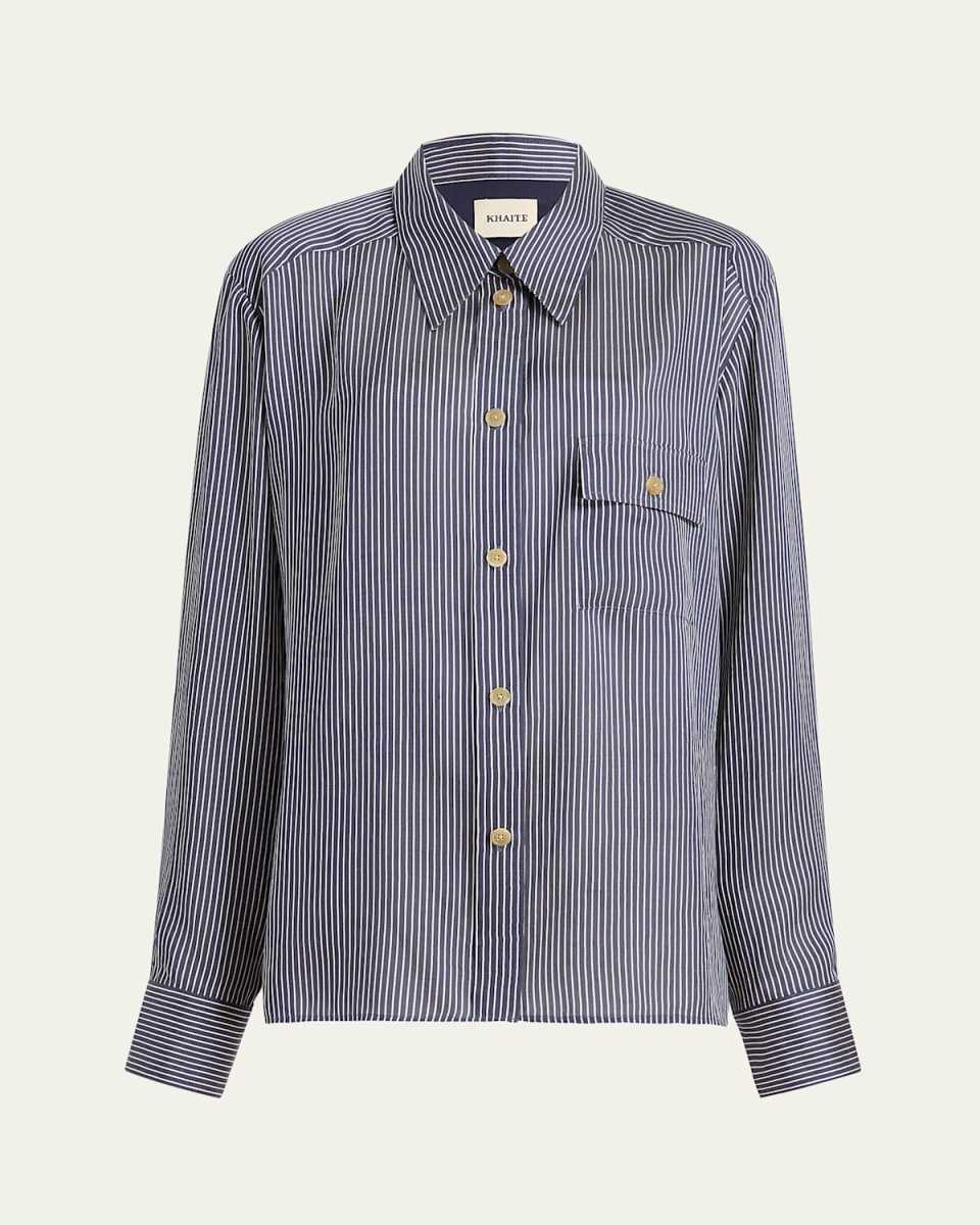 Yatty Stripe Button Down Blouse